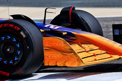 Alexander Albon (THA) Williams Racing FW45 front wing with flow-vis paint. Formula 1 Testing, Sakhir, Bahrain, Day One.-