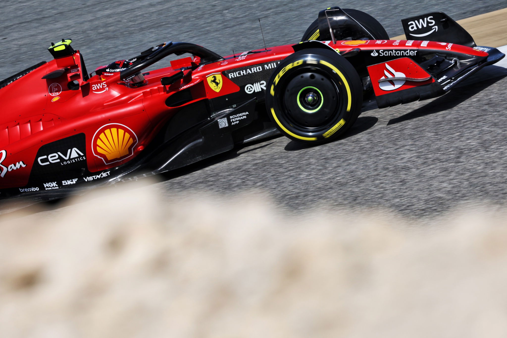Carlos Sainz Jr (ESP) Ferrari SF-23. Formula 1 Testing, Sakhir, Bahrain, Day One.- www.xpbimages.com, EMail: