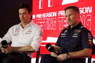 (L to R): Toto Wolff (GER) Mercedes AMG F1 Shareholder and Executive Director and Christian Horner (GBR) Red Bull Racing