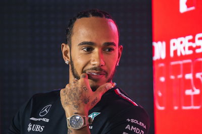 Lewis Hamilton (GBR) Mercedes AMG F1 in the FIA Press Conference. Formula 1 Testing, Sakhir, Bahrain, Day Three.
-