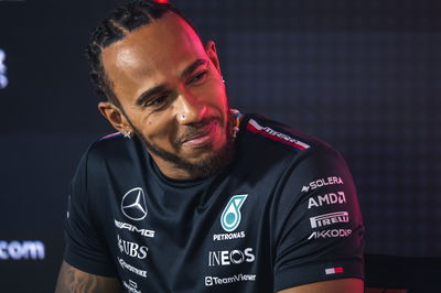 Lewis Hamilton (GBR) Mercedes AMG F1 in the FIA Press Conference. Formula 1 Testing, Sakhir, Bahrain, Day Three.
-