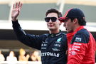 (L to R): George Russell (GBR) Mercedes AMG F1 and Carlos Sainz Jr (ESP) Ferrari on the drivers' parade. Formula 1 World