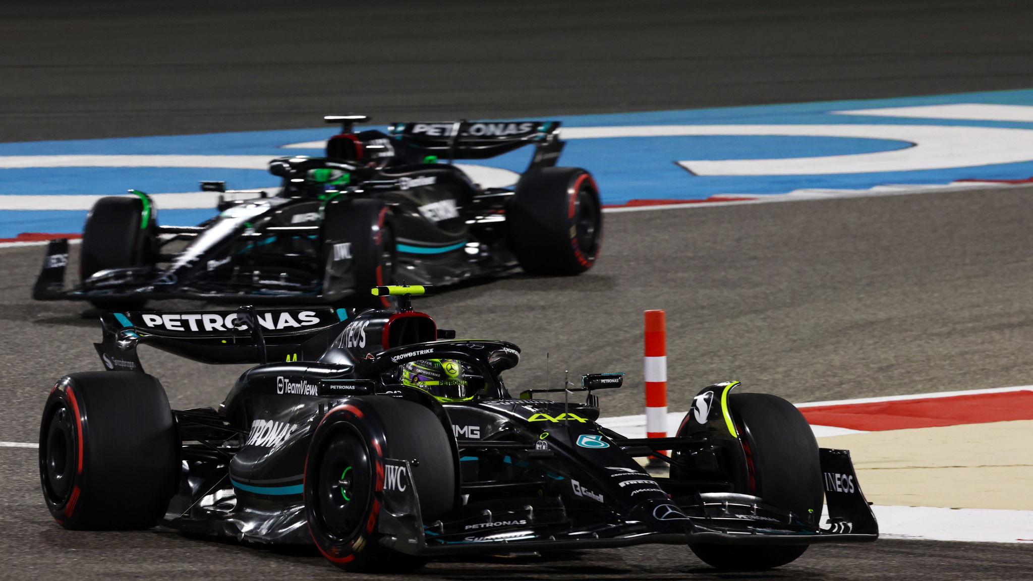 Lewis Hamilton (GBR) Mercedes AMG F1 W14. Formula 1 World Championship, Rd 1, Bahrain Grand Prix, Sakhir, Bahrain, Race