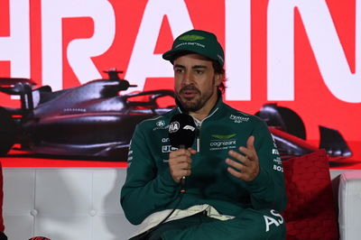 Fernando Alonso (ESP) Aston Martin F1 Team in the post race FIA Press Conference. Formula 1 World Championship, Rd 1,