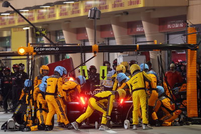 Lando Norris (GBR) McLaren MCL60 makes a pit stop. Formula 1 World Championship, Rd 1, Bahrain Grand Prix, Sakhir,