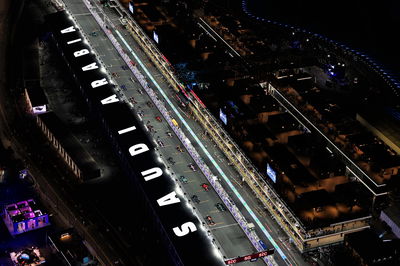 Sergio Perez (MEX) Red Bull Racing RB19 on pole position at the start of the race. Formula 1 World Championship, Rd 2,