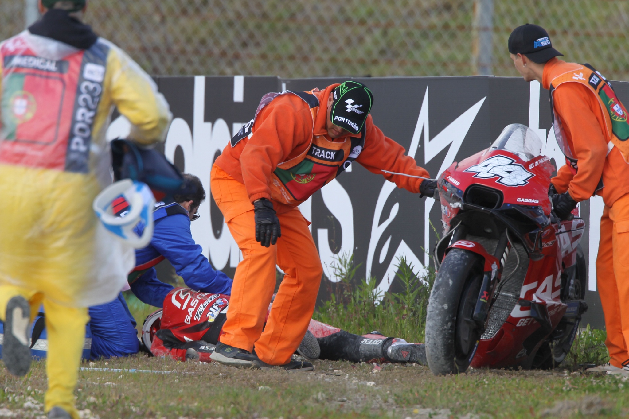 Pol Espargaro crash, Portuguese MotoGP. 24 March