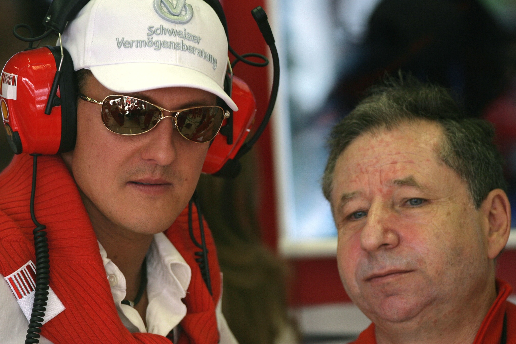 Michael Schumacher (GER), Jean Todt (FRA) Ferrari Sporting Director, France F1, Magny Cours, 29th June-1st July,