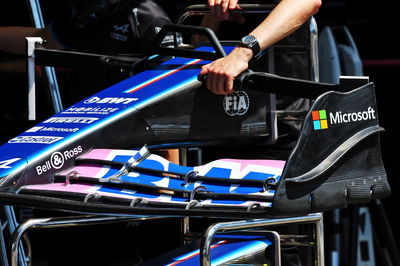 Alpine F1 Team A523 front wings. Formula 1 World Championship, Rd 4, Azerbaijan Grand Prix, Baku Street Circuit,