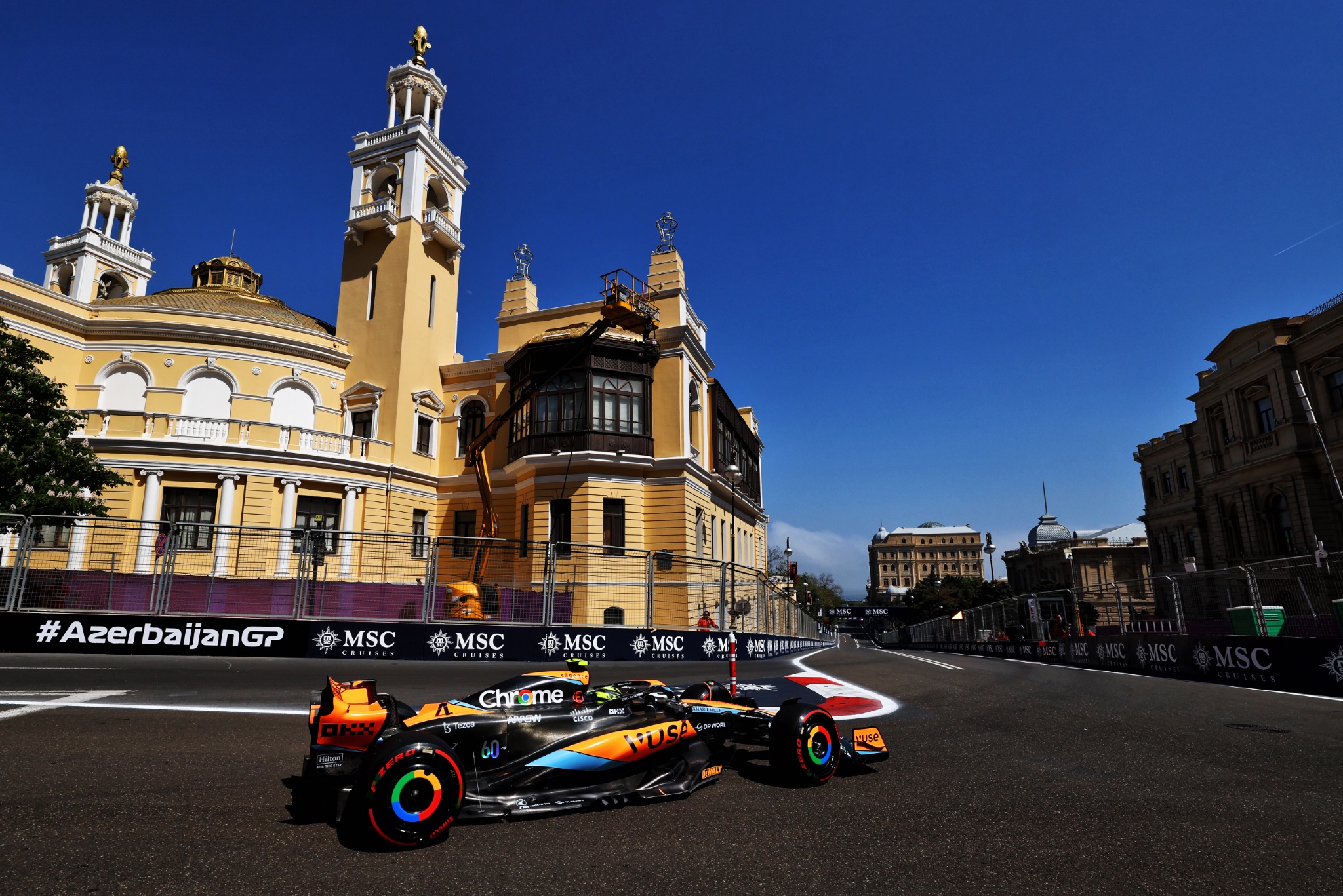 Lando Norris (GBR) McLaren MCL60. Formula 1 World Championship, Rd 4, Azerbaijan Grand Prix, Baku Street Circuit,