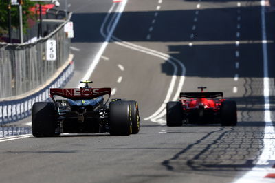 Lewis Hamilton (GBR) Mercedes AMG F1 W14. Formula 1 World Championship, Rd 4, Azerbaijan Grand Prix, Baku Street Circuit,