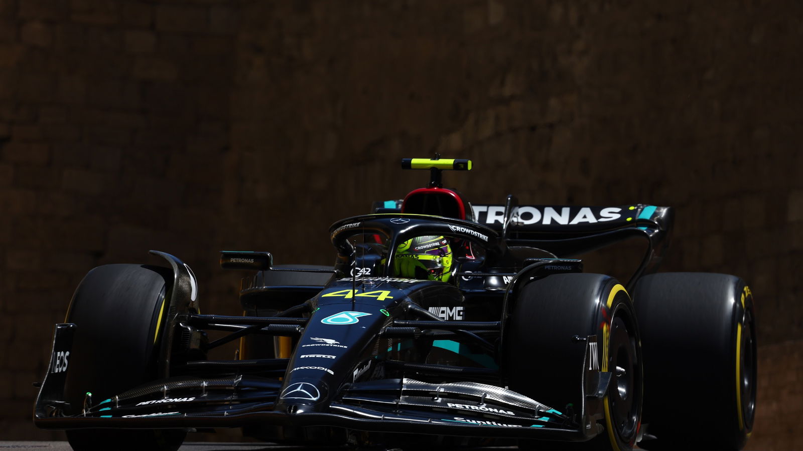 Lewis Hamilton (GBR) Mercedes AMG F1 W14. Formula 1 World Championship, Rd 4, Azerbaijan Grand Prix, Baku Street Circuit,