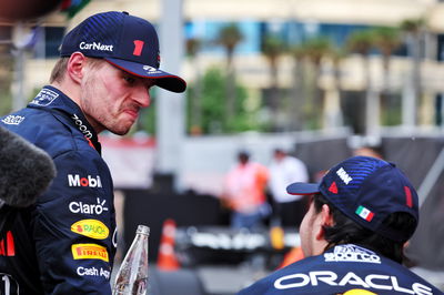 (L to R): Max Verstappen (NLD) Red Perez (MEX) Red Bull Racing. Formula