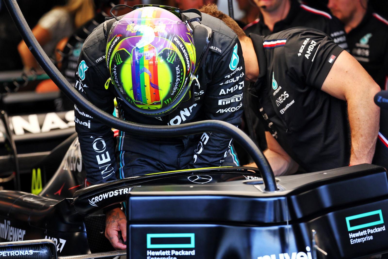 Lewis Hamilton (GBR) Mercedes AMG F1 W14. Formula 1 World Championship, Rd 5, Miami Grand Prix, Miami, Florida, USA,