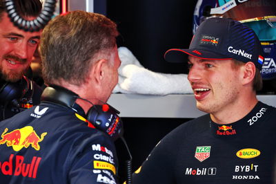 Max Verstappen (NLD) Red Bull Racing with Christian Horner (GBR) Red Bull Racing Team Principal. Formula 1 World