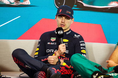 Max Verstappen (NLD) Red Bull Racing in the post race FIA Press Conference. Formula 1 World Championship, Rd 5, Miami