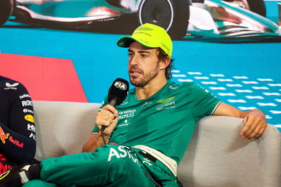 Fernando Alonso (ESP) Aston Martin F1 Team di post race FIA Press Conference. Formula 1 World Championship, Rd 5,