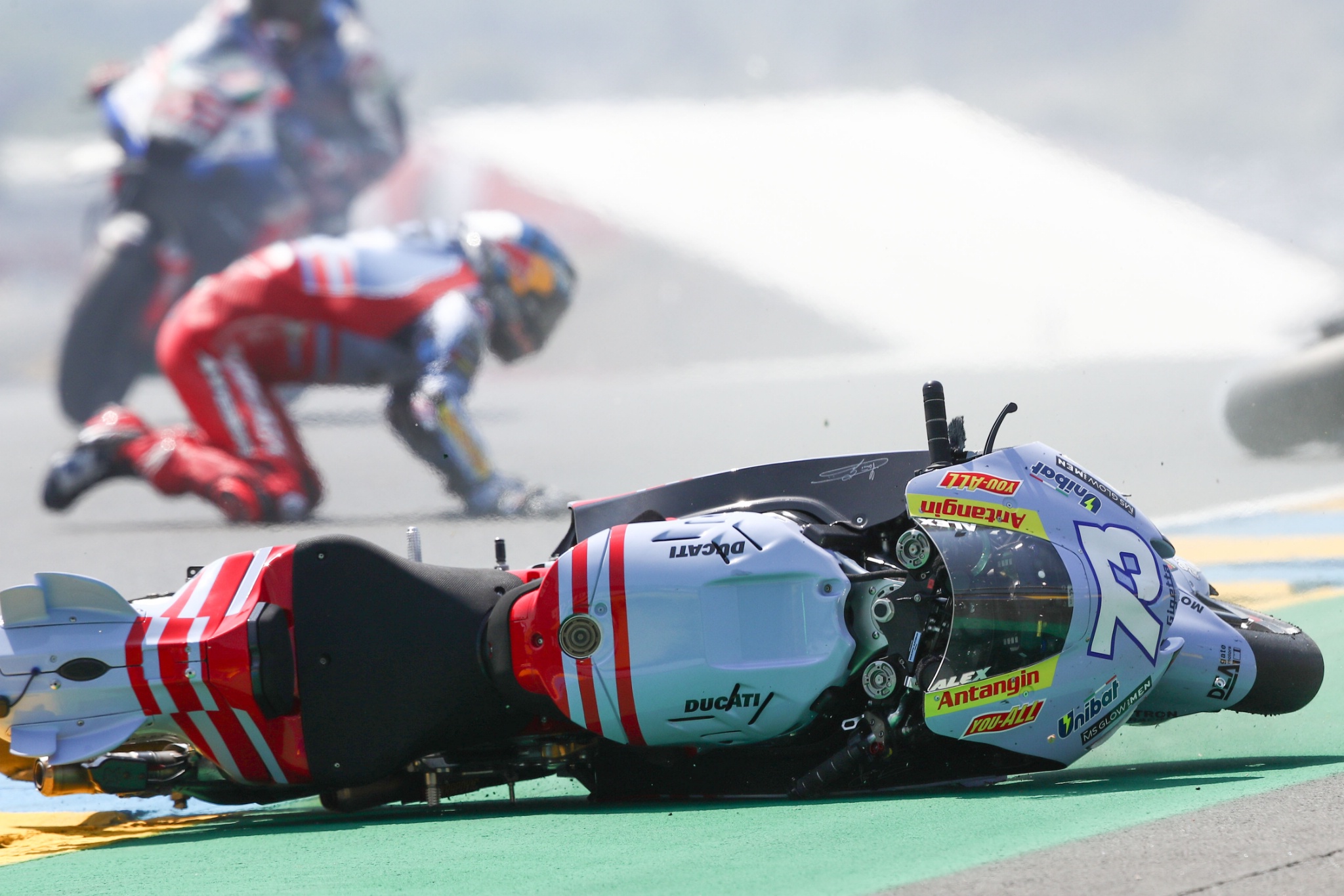Alex Marquez crash, MotoGP race, French MotoGP, 14 May