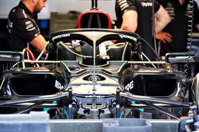 Mercedes AMG F1 W14 being prepared. Formula 1 World Championship, Rd 7, Monaco Grand Prix, Monte Carlo, Monaco,