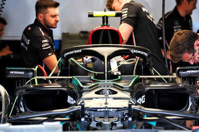 Mercedes AMG F1 W14 being prepared. Formula 1 World Championship, Rd 7, Monaco Grand Prix, Monte Carlo, Monaco,