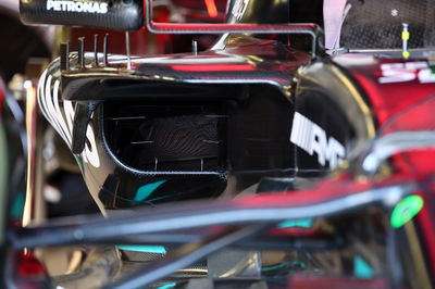 Mercedes AMG F1 W14 sidepod. Formula 