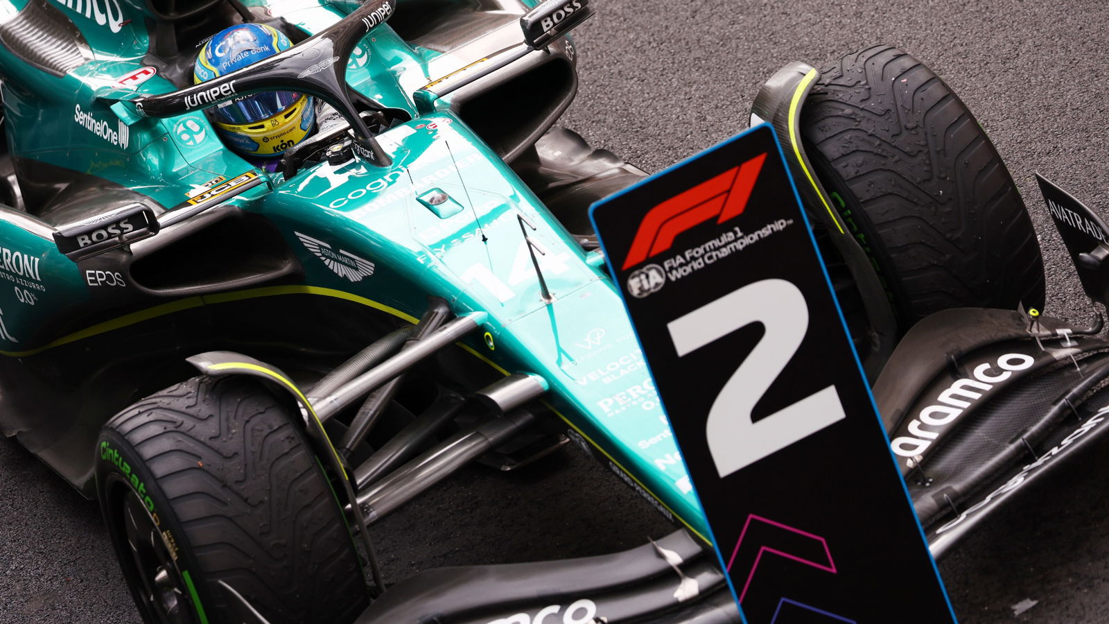 Second placed Fernando Alonso (ESP)