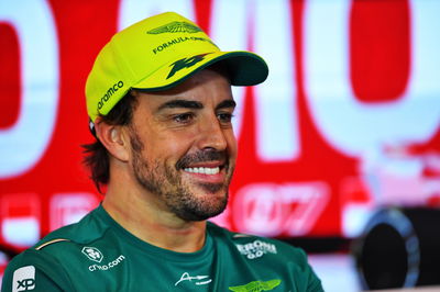 Fernando Alonso (ESP) Aston Martin F1 Team in the post race FIA Press Conference. Formula 1 World Championship, Rd 7,