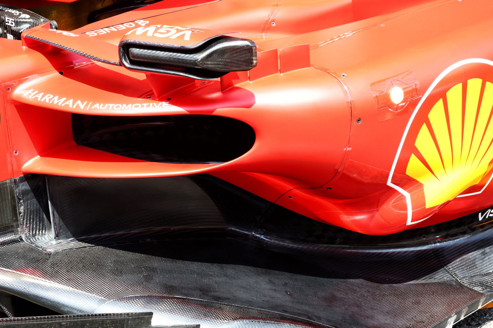 Ferrari SF-23 of Carlos Sainz Jr (ESP) Ferrari - sidepod detail. Formula 1 World Championship, Rd 8, Spanish Grand Prix,
