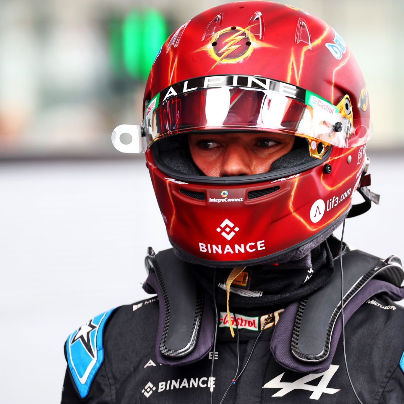 Pierre Gasly (FRA) Alpine F1 Team in qualifying parc ferme. Formula 1 World Championship, Rd 8, Spanish Grand Prix,