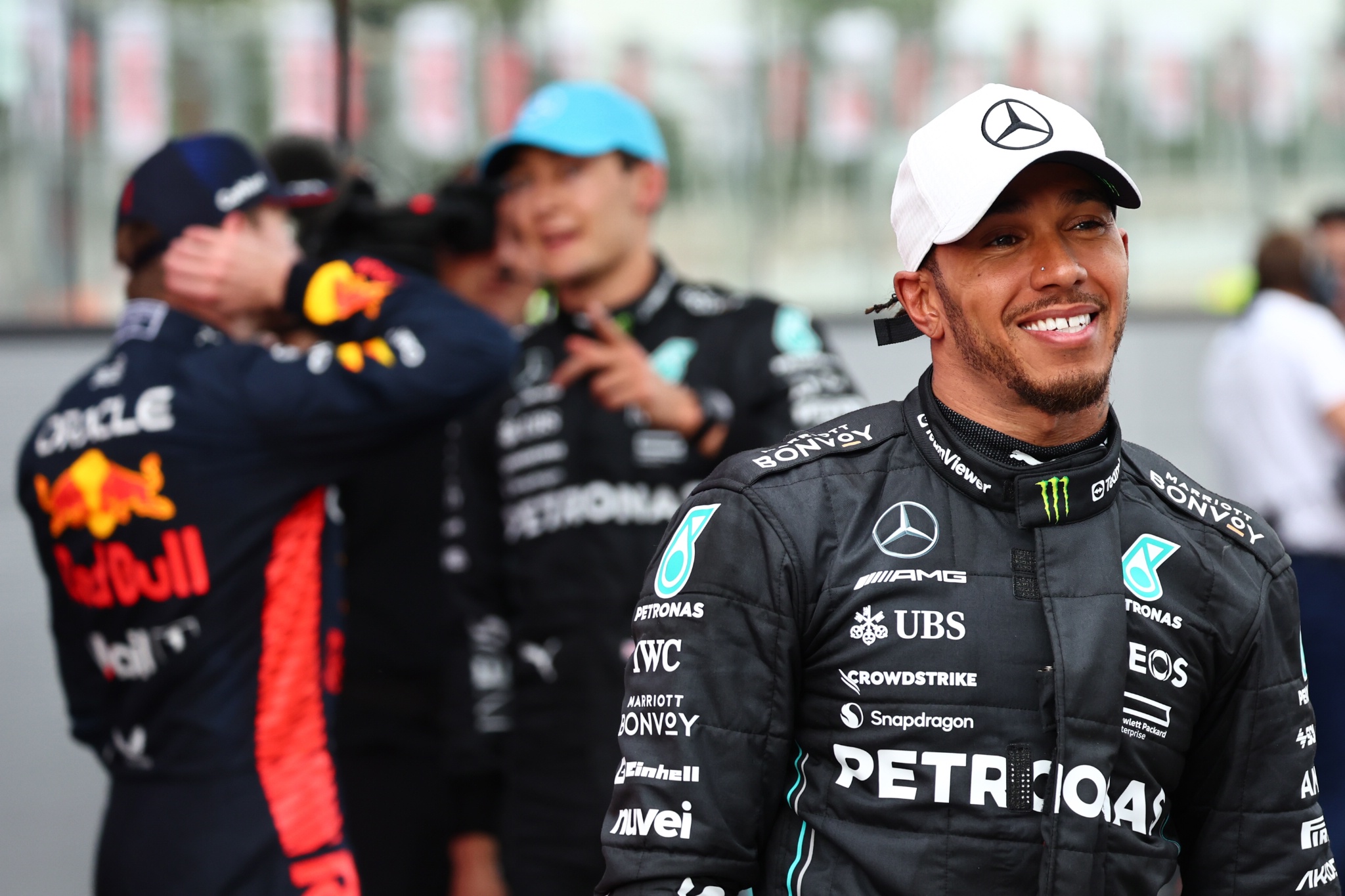 posisi ke-2 Lewis Hamilton (GBR) Mercedes AMG F1. Kejuaraan Dunia Formula 1, Rd 8, Grand Prix Spanyol, Barcelona, Spanyol,