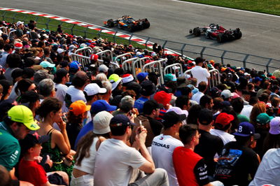 Oscar Piastri (AUS) McLaren MCL60 and Valtteri Bottas (FIN) Alfa Romeo F1 Team C43. Formula 1 World Championship, Rd 9,