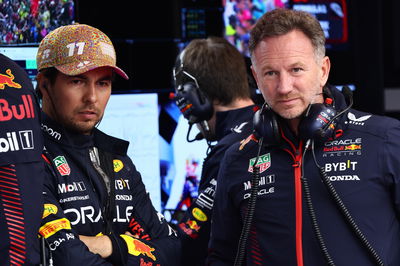 (L to R): Sergio Perez (MEX) Red Bull Racing and Christian Horner (GBR) Red Bull Racing Team Principal. Formula 1 World