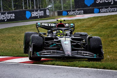 Lewis Hamilton (GBR) Mercedes AMG F1 W14 runs wide. Formula 1 World Championship, Rd 9, Canadian Grand Prix, Montreal,