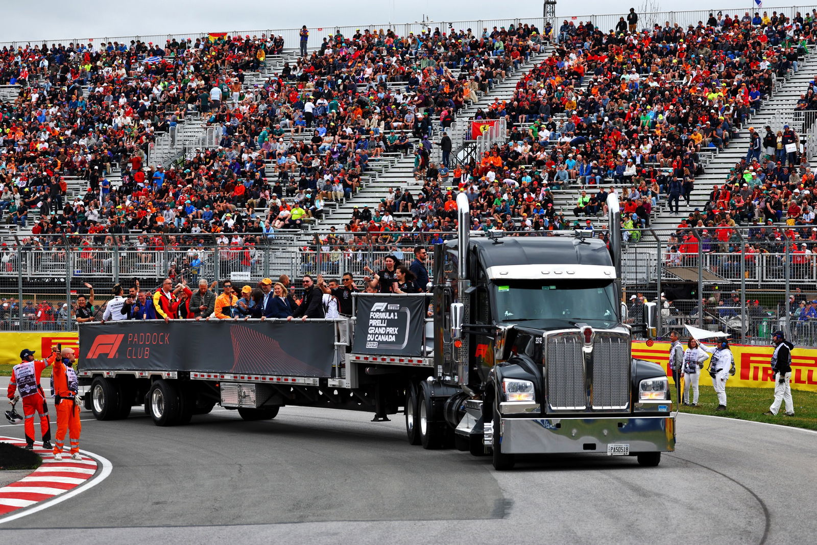 Paddock Club on the drivers' parade. Formula 1 World Championship, Rd 9, Canadian Grand Prix, Montreal, Canada, Race