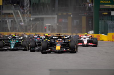 Max Verstappen (NLD) Red Bull Racing RB19 leads at the start of the race. Formula 1 World Championship, Rd 9, Canadian