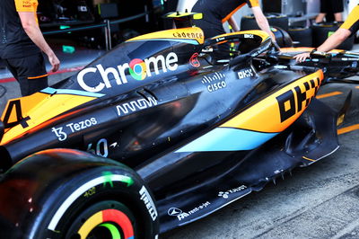 McLaren MCL60 floor, sidepod, and engine cover detail. Formula 1 World Championship, Rd 10, Austrian Grand Prix,