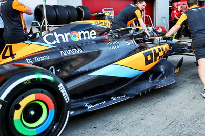 McLaren MCL60 floor, sidepod, and engine cover detail. Formula 1 World Championship, Rd 10, Austrian Grand Prix,