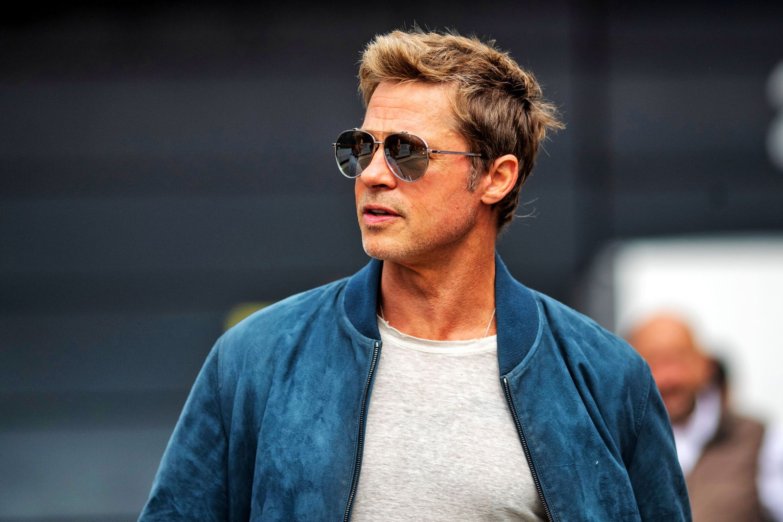 Brad Pitt (USA) Actor. Formula 1 World Championship, Rd 11, British Grand Prix, Silverstone, England, Preparation Day.-