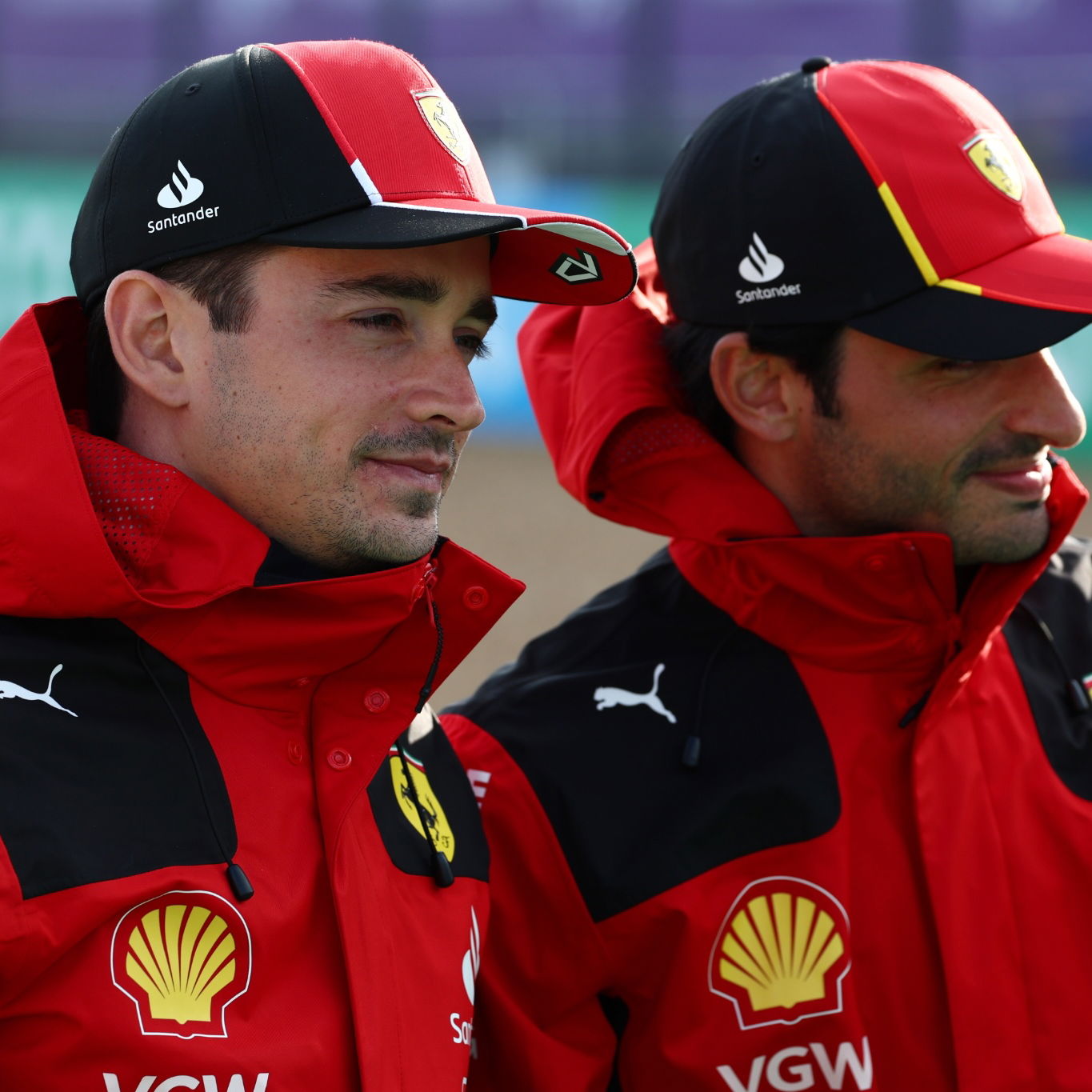 (L to R): Charles Leclerc (MON) Ferrari with team mate Carlos Sainz Jr (ESP) Ferrari. Formula 1 World Championship, Rd 11,