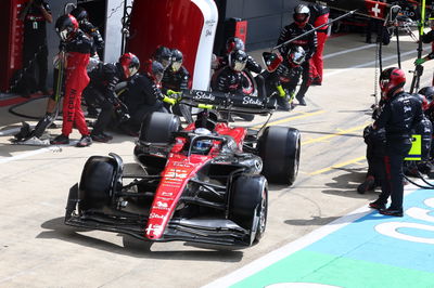 Zhou Guanyu (CHN) Alfa Romeo F1 Team C43 makes a pit stop. Formula 1 World Championship, Rd 11, British Grand Prix,