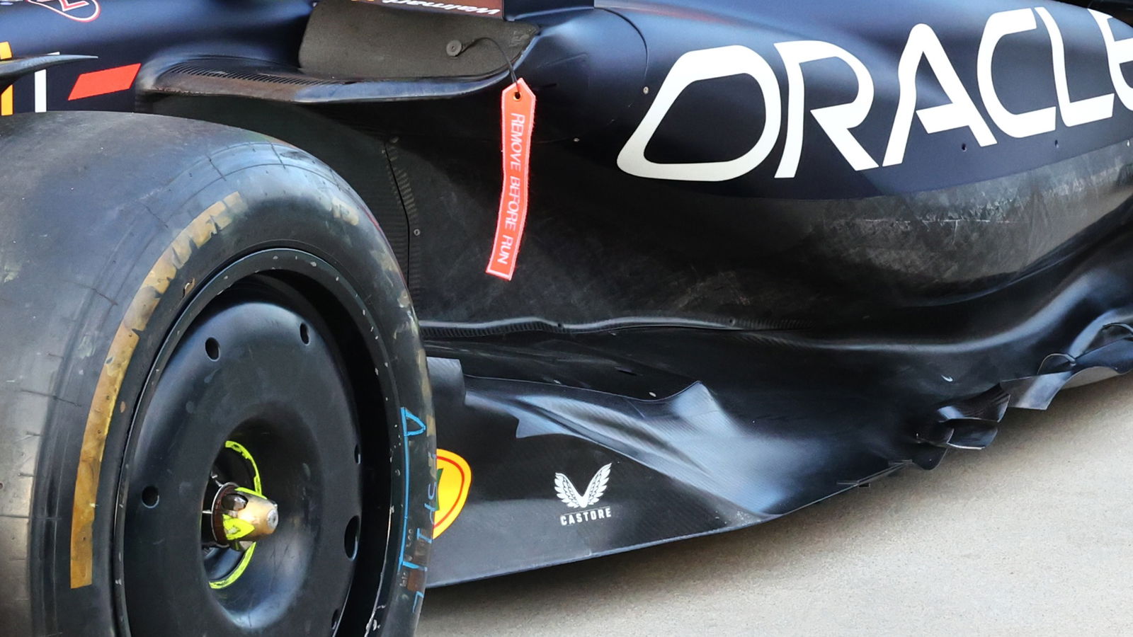 Red Bull sidepod. Formula 1 Wo