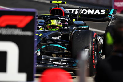 Pole sitter Lewis Hamilton (GBR) Mercedes AMG F1 W14 in qualifying parc ferme. Formula 1 World Championship, Rd 12,