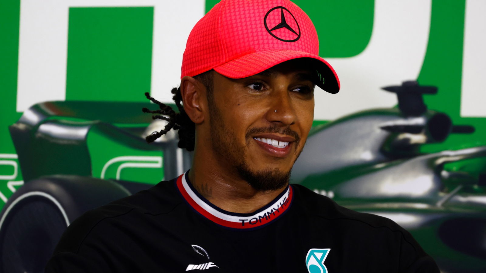 Lewis Hamilton (GBR) Mercedes AMG F1 in the post qualifying FIA Press Conference. Formula 1 World Championship, Rd 12,