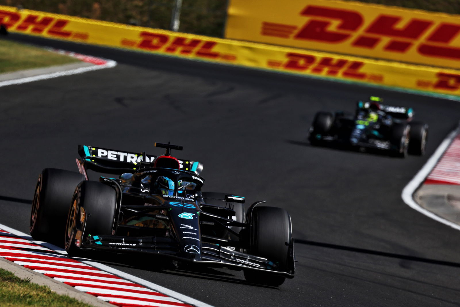 George Russell (GBR ) Mercedes AMG F1 W14.Kejuaraan Dunia Formula 1, Rd 12, Grand Prix Hongaria, Budapest, Hongaria,