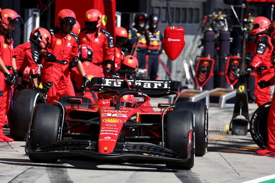 Charles Leclerc (MON) Ferrari SF-23 makes a pit stop. Formula 1 World Championship, Rd 12, Hungarian Grand Prix, Budapest,