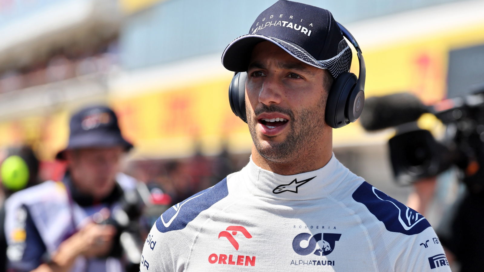 Daniel Ricciardo (AUS) AlphaTauri on the gr