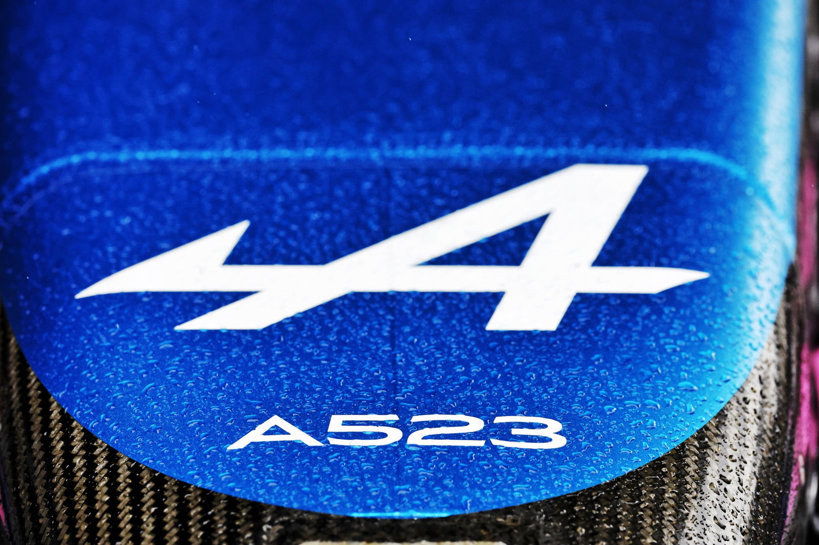 Alpine F1 Team A523 nosecone. Formula 1 World Championship, Rd 13, Belgian Grand Prix, Spa Francorchamps, Belgium,