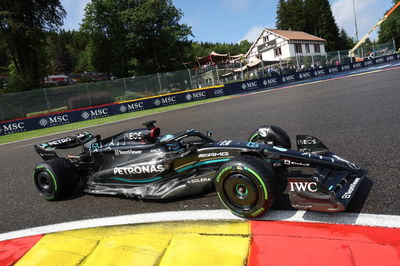 George Russell (GBR ) Mercedes AMG F1 W14.Kejuaraan Dunia Formula 1, Rd 13, Grand Prix Belgia, Spa Francorchamps,