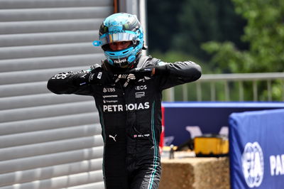 George Russell (GBR) Mercedes AMG F1 in Sprint Qualifying parc ferme. Formula 1 World Championship, Rd 13, Belgian Grand