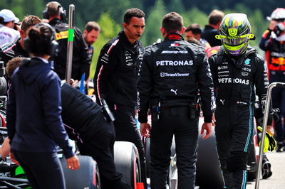 Lewis Hamilton (GBR) Mercedes AMG F1 in Sprint Qualifying parc ferme. Formula 1 World Championship, Rd 13, Belgian Grand